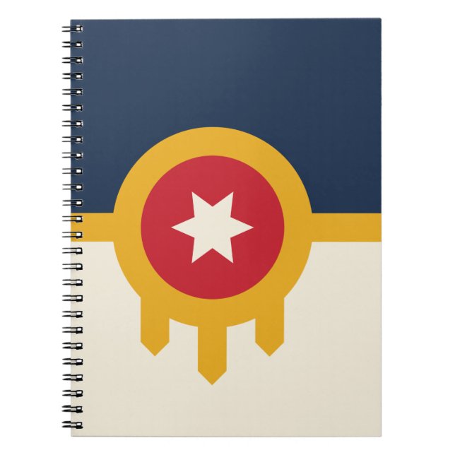 Carnet avec drapeau de la ville de Tulsa (Devant)