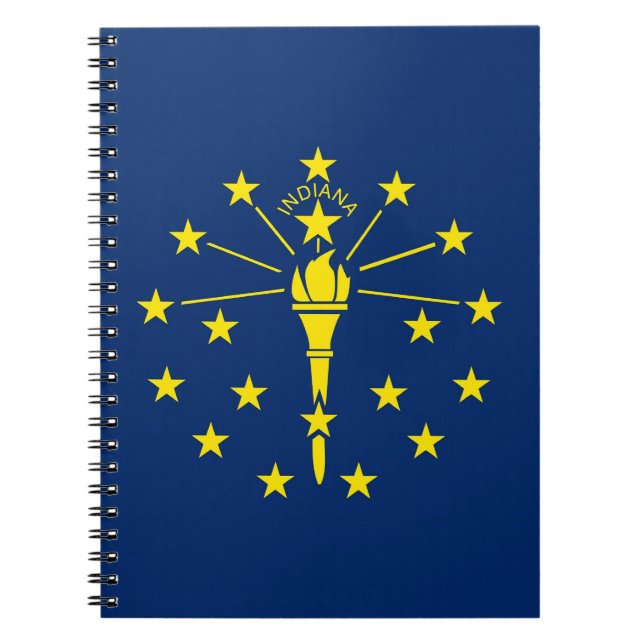 Carnet avec drapeau de l'état de l'Indiana (Devant)