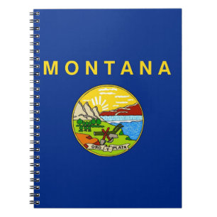 Carnet avec drapeau de l'Etat du Montana
