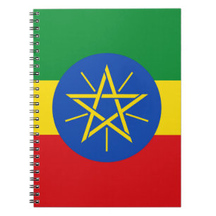 Carnet avec drapeau de l'Éthiopie