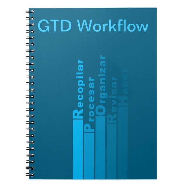 Carnet avec flux de travail GTD (Devant)
