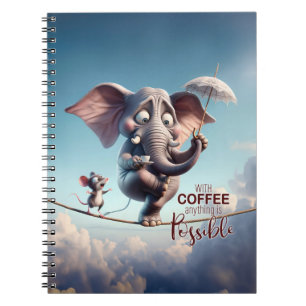 Carnet Avec le café, tout est possible Whimsical