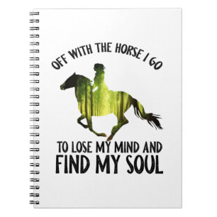 Carnet Avec Le Cheval Je Vais Perdre Ma Forêt D'Esprit