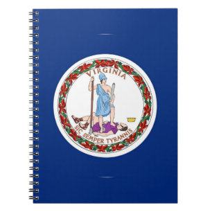 Carnet avec le drapeau de l'État de Virginie