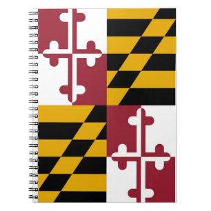 Carnet avec le drapeau de l'État du Maryland