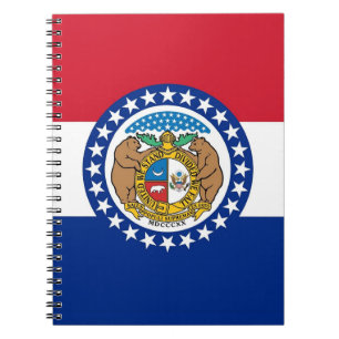 Carnet avec le drapeau de l'État du Missouri