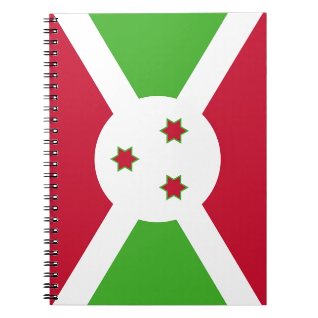 Carnet avec le drapeau du Burundi (Devant)
