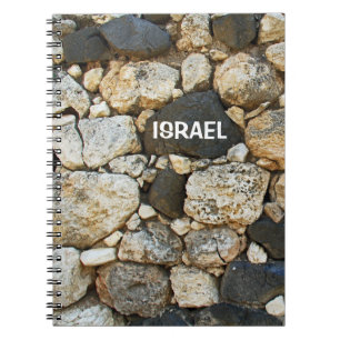 Carnet avec mur de pierre en Israël