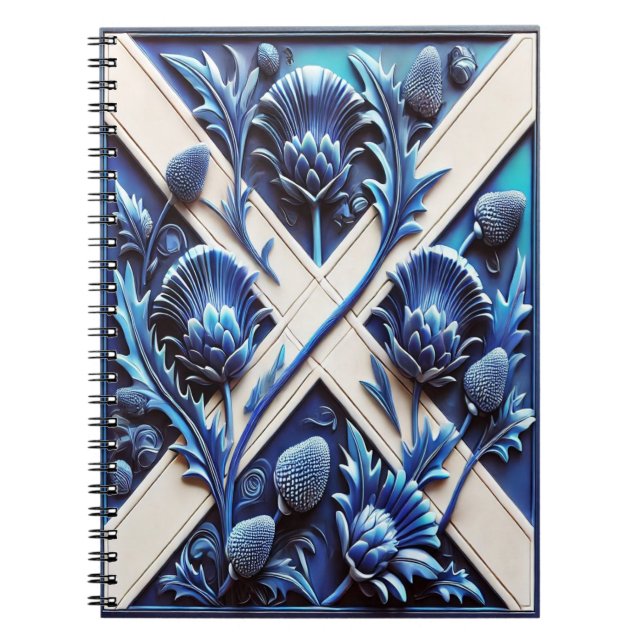 Carnet avec Scottish Thistles Design moderne (Devant)
