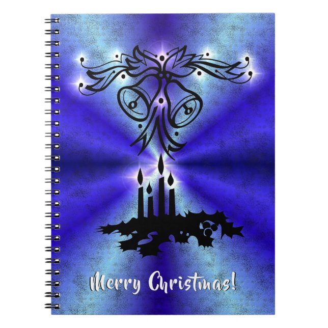 Carnet Avent, Artdeco de Noël sur Blue Green Rainbow (Devant)