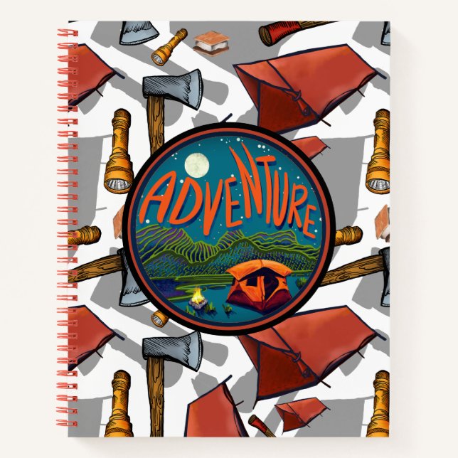 Carnet Aventure de camping en tente (Devant)