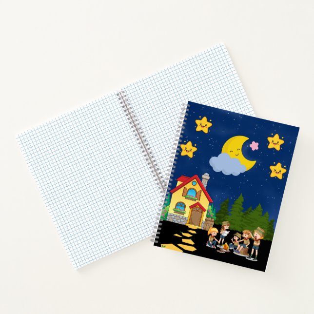 Carnet Aventure de camping magique avec les scouts la nui (Intérieur)