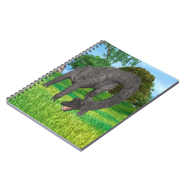 Carnet Aventure de dinosaure à long cou dans la jungle (Côté gauche)