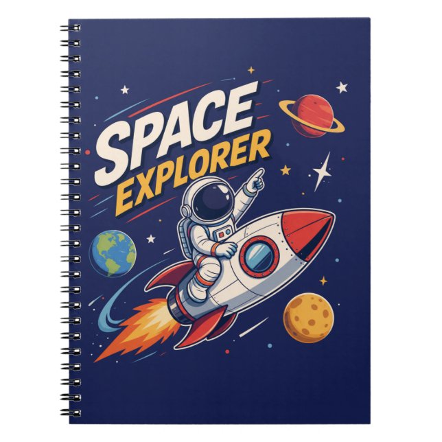 Carnet Aventure de fusée d'explorateur spatial (Devant)