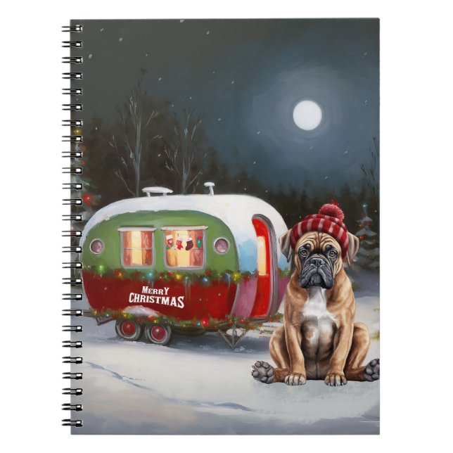 Carnet Aventure de Noël de la caravane Boxer d'hiver (Devant)