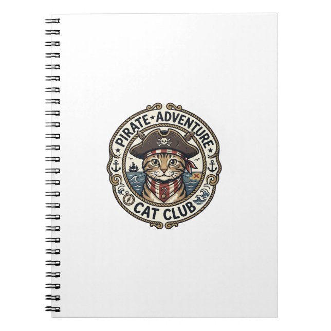 Carnet Aventure de pirate Chat POD Vector Art - Aven Pir (Devant)