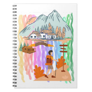 Carnet Aventure de randonnée de dessin animé multicolore 