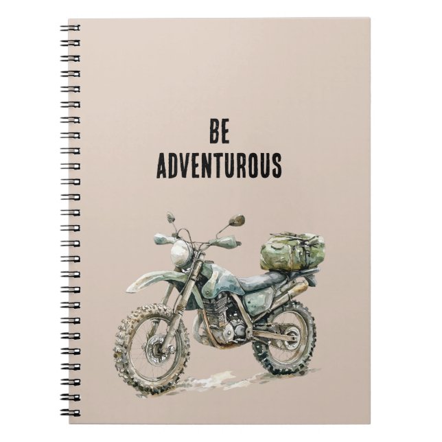 Carnet Aventure en moto verte (Devant)