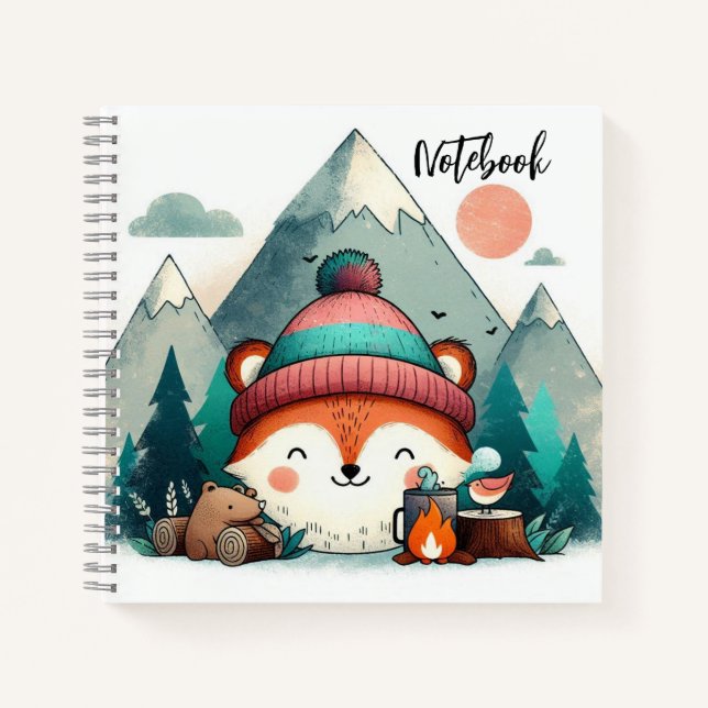 Carnet Aventure Fox – Campement d'hiver cosy (Devant)