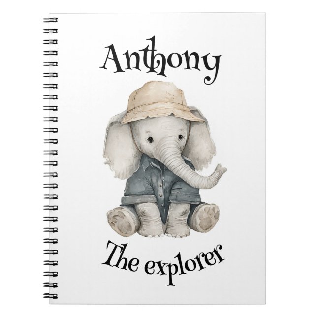 Carnet Aventure Safari Bébés | Animaux à l'aquarelle mign (Devant)