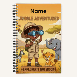 Carnet Aventures Jungle Nom Personnalisé