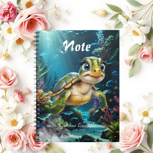 Carnet Aventures sous-marines avec la tortue joyeuse.