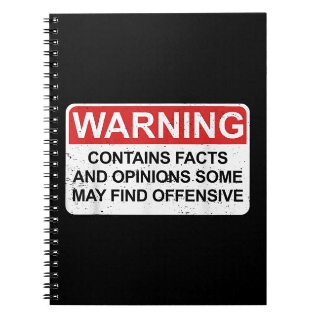 Carnet Avertissement Contient Des Faits Et Des Opinions C (Devant)