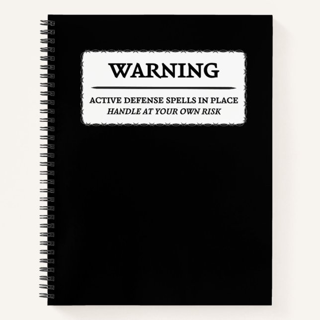 Carnet Avertissement : Spams de défense active (Devant)