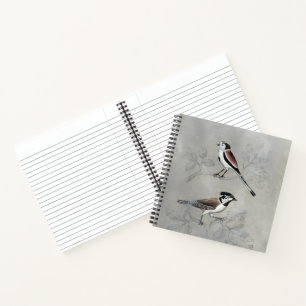 Carnet Aviaire argenté Une paire