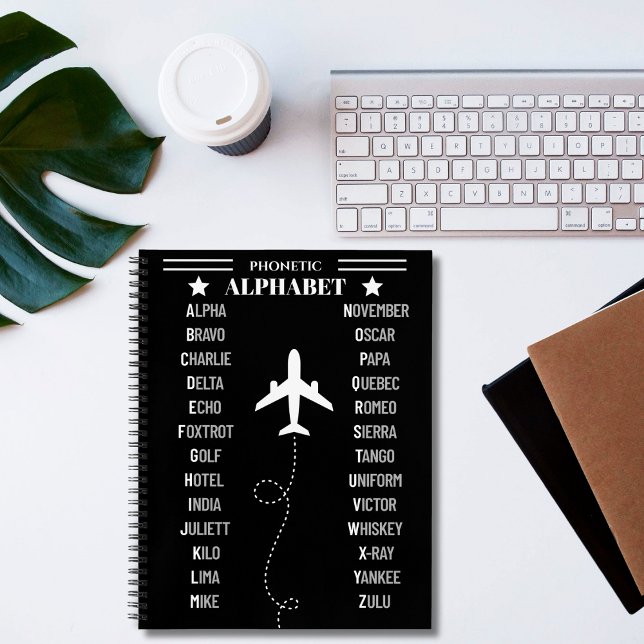 Carnet Aviation NATO Phonetic Alphabet Airplane Simple (Créateur téléchargé)