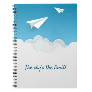 Carnet Avions en papier au-dessus des nuages
