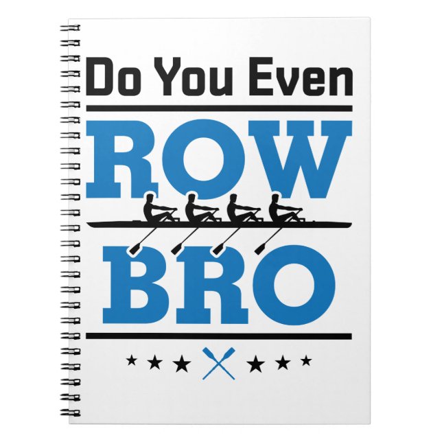 Carnet Aviron Crew Rower Faites-Vous Même Ranger Bro (Devant)