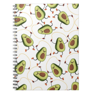Carnet Avocado Fitness : Motif Vintage mignon