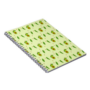Carnet Avocat Cute kawaii vert