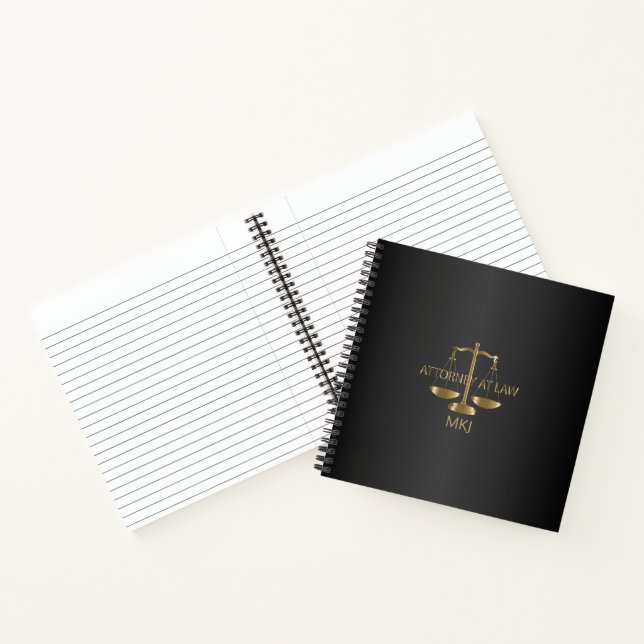 Carnet Avocat Monogram - Noir et Or (Intérieur)