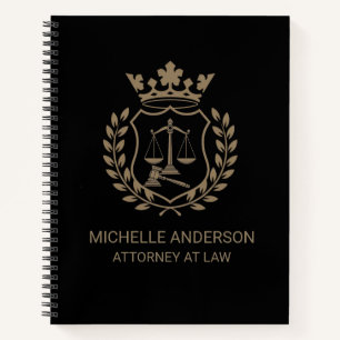 Carnet Avocat professionnel branché noir
