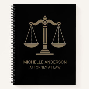 Carnet Avocat professionnel tendance Avocat noir
