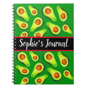 Carnet Avocat vert santé fruit foodie