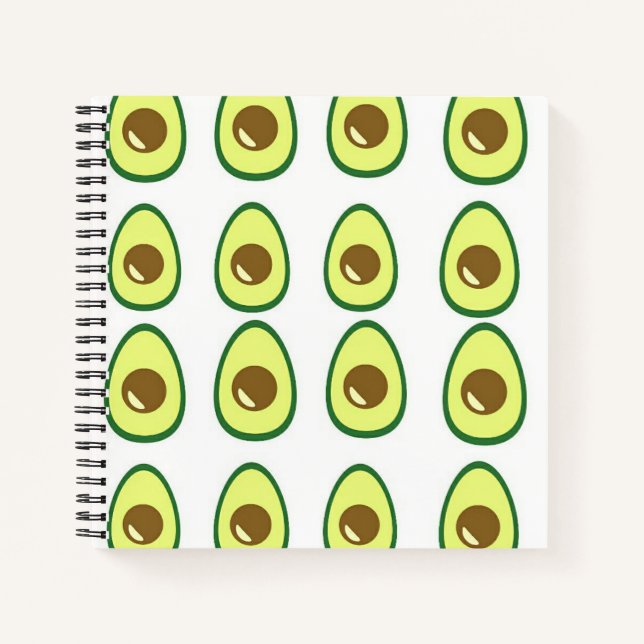Carnet Avocat vert tranché sur blanc (Devant)