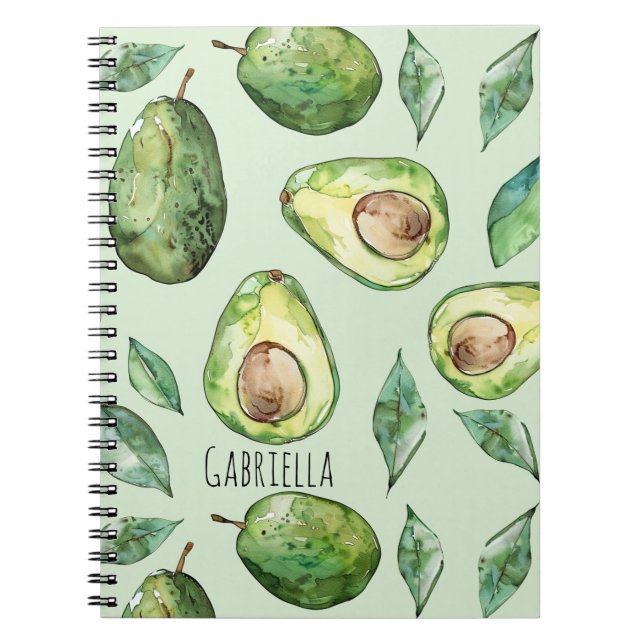 Carnet Avocats verts & feuilles (Devant)