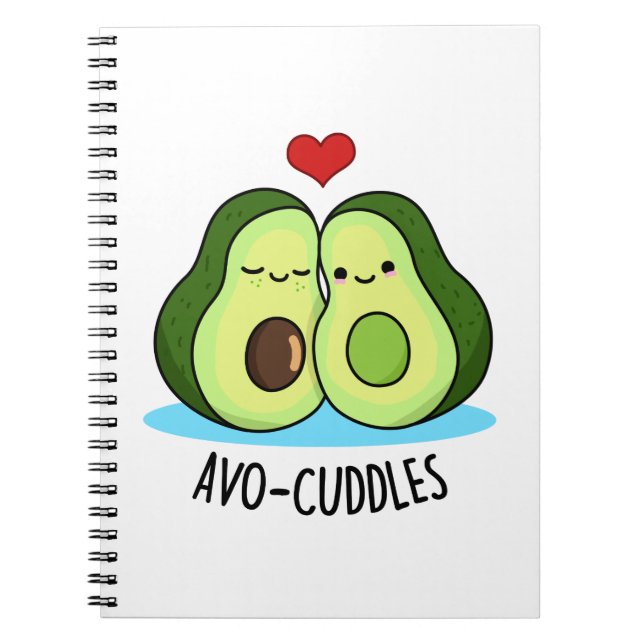 Carnet Avocuddles Calembour de couple de avocats drôles  (Devant)