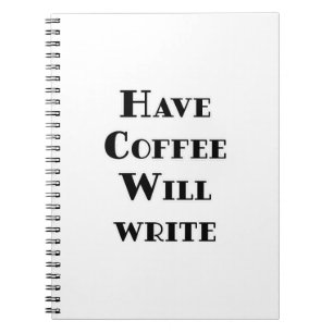 Carnet Avoir du café va écrire