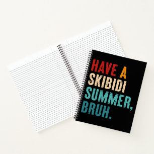 Carnet Avoir Un Skibidi Été Bruh Funny Enseignant Dernier