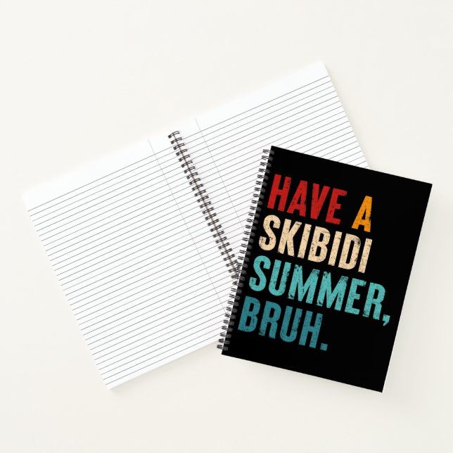 Carnet Avoir Un Skibidi Été Bruh Funny Enseignant Dernier (Intérieur)