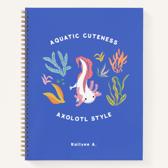 Carnet Axolotl de virilité aquatique (Devant)