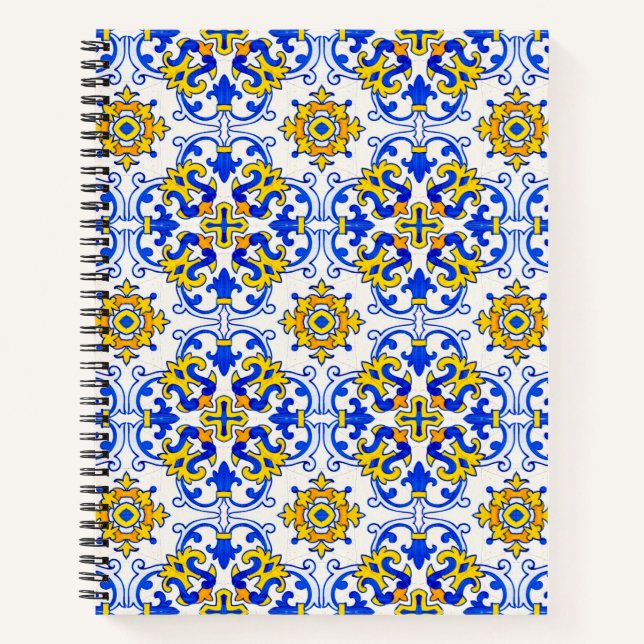 Carnet Azulejo Motif sans couture (Devant)