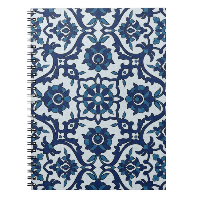 Carnet Azulejos Floral Carrelage Motif (Devant)