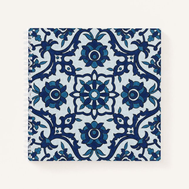 Carnet Azulejos Floral Carrelage Motif (Devant)