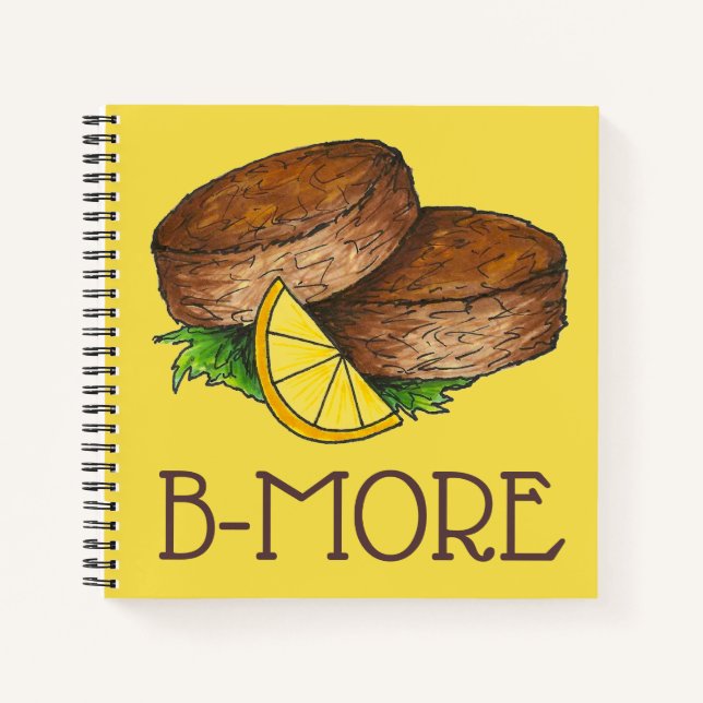 Carnet B-More Bmore Baltimore Crabes de crabe du Maryland (Devant)
