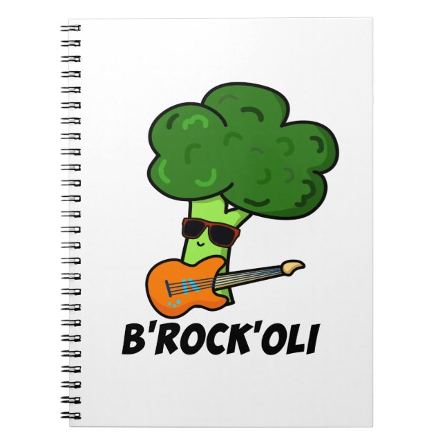 Carnet B-Rock-Oli Blagueur Rocker Brocolis Jeu de mots  (Devant)